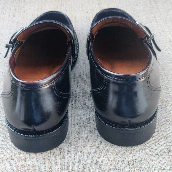 G.H Bass Men Shoes Slip On Side Buckle Black Patent Leather Size 9M main image 5